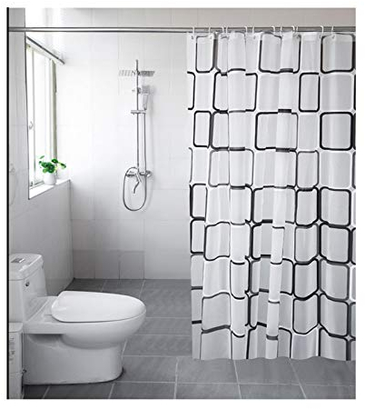 Tenda da doccia, con ganci in plastica stile nordico alla moda PEVA grande quadrato impermeabile facile installazione tende da bagno per bagno hotel famiglia appartamento club