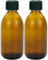 mikken 2 braune Glasflaschen 250 ml mit Schraubverschluss