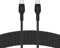 Belkin BoostCharge Pro Flex geflochtenes USB-C/USB-C-Ladekabel, USB-IF-zertifiziert zum Schnellladen mit Power Delivery PD, iPhone 16, iPhone 15, Galaxy S24, Pixel, iPad, MacBook, 3 m – Schwarz
