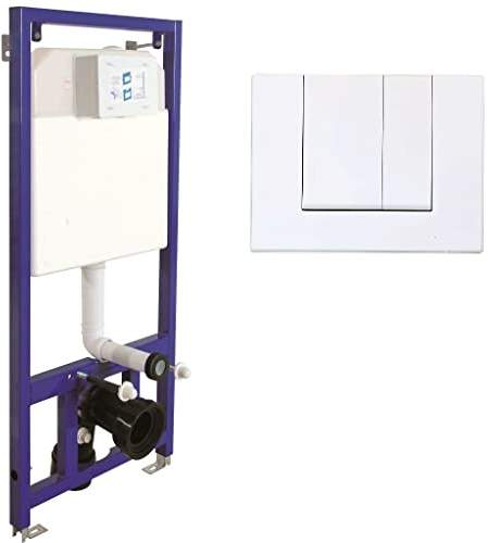 Vorwandelement Unterputz WC Unterputzspülkasten Spülkästen ECO Vorwandspülkasten Montageelement Hängewand Element+Drückerplatte (Drückerplatte 3)