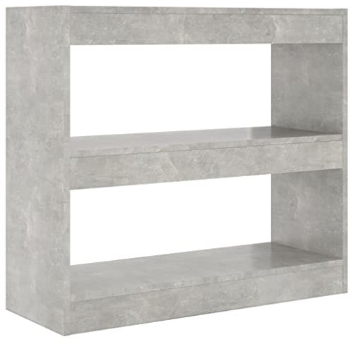 vidaXL Libreria/Divisorio Grigio Cemento 80x30x72 cm