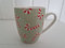 Tasse Kaffeebecher Weihnachtstasse Zuckerstange Hellgrün Keramik 350 ml