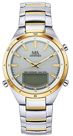 Meister Anker Herren Chronograph 23cm Edelstahl Silber Quartz Mineralglas 490000235