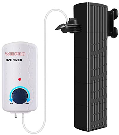 Weipro Aquariumfilter und Ozongenerator-Set für Aquarien, TCE2000, geeignet für Aquarien mit einem Fassungsvermögen von 22 - 27 Litern.
