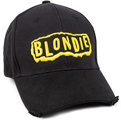 Blondie Cap Unisex Adults and Teens | Men Women Yellow Logo One Size Black Snapback Hat | Vintage Raw Peak Style | Music Merchandise One Size