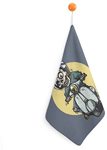 Lurnise Handtuch Totenkopf Motorrad Handtücher Geschirrtuch Lanyard Design Für Badezimmer Küche Sport