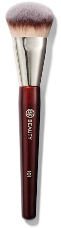 BK BEAUTY BRUSHES - 101 CONTOURED FOUNDATION BRUSH - Contoured Foundation Brush - Foundation Makeup Brushes - Face Brush For Liquid Or Cream Foundations