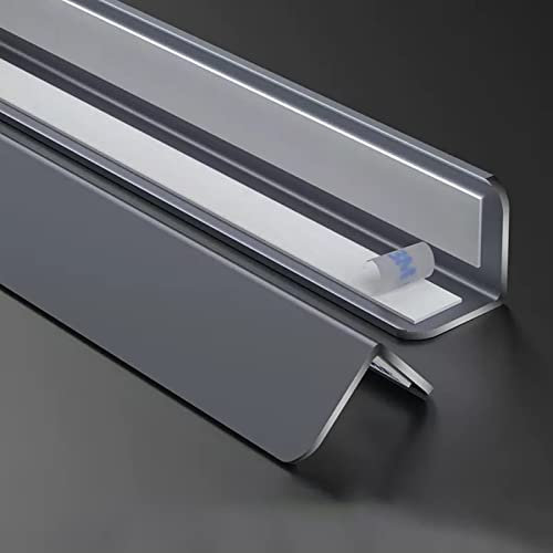 LXLZYXSF Window Sill Nosing Ledge Guard Protector Corner Shield for Walls, Grey Self Adhesive Furniture Cabinets Corner Bumpers, Backsplash Accessories (Color : 3x3cm W, Size : 105cm/41.3inch L)
