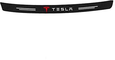 TAIMOWEI Auto Kohlefaser Heckstoßstangenschutz,für Tesla Model 3 X S Cybertruck 2021 Innen Zubehör Kofferraum Kratzschutz