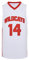 Herren Wildcats High School Jersey, 14 Troy Bolton Basketballtrikot, 8 Chad Danforth Basketballtrikot/Shirt, 14 Bolton White, L