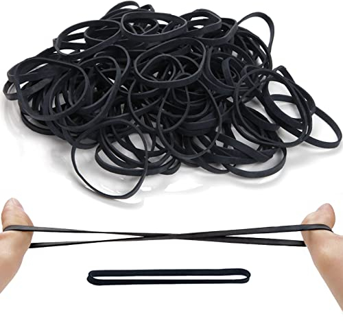 Elastic Bands 100Pcs Rubber Bands 100x5mm Heavy Duty Rubber Bands Natural Strong Elastic Bands for Stationary Stretchable Black Bands for Home School Office Workshop Accessories