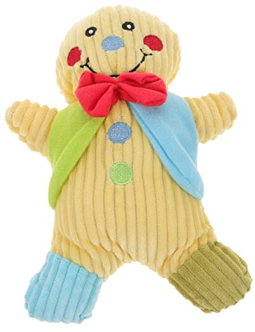 Toyvian 1 Stück Lebkuchenmann Spielzeug Socken Stofftiere Kauen Spielzeug Für Hunde Weihnachten Hunde Spielzeug Plüsch Haustier Kauen Spielzeug Quietschende Kauen Spielzeug Hund