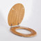 Milano Richmond Traditional 375mm x 435mm Oak Effect Toilet WC Seat Top Fix Chrome Soft Close Hinges