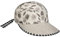 Lipodo Balivia Flowers Visor Damen One Size 55-57cm - Sommerkappe aus Baumwolle und Leinen - Made in Italy - Verstellbar - Frühjahr/Sommer grau One Size