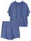 REORIA Damen Trainingsanzüge Kurzarm-Hoodie und fließende Shorts Jogginganzug Zweiteiler Overall Sommer Outfits Blau L