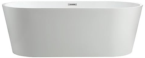 BRAIDER ALTARIA Freestanding Double Ended Bathtub Acrylic White 1500 x 750 mm