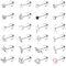 Adramata 24Pcs Ohrringe Stecker für Damen Helix Piercings Edelstahl Schmetterling Blume Klein Ohrstecker Set Knorpel Gold Silber Helix Tragus Ohr