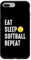 Hülle für iPhone 7 Plus/8 Plus Eat Sleep Softball Repeat lustig American USA Sports
