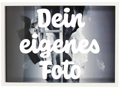 Wackadoo Bilderrahmen Holz mit eigenem Foto 13x18 (quer) cm weiß - Poster mit Wunschmotiv - Personalisiertes Geschenk - Wunschmotiv -