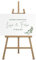 Willkommensschild Hochzeit auf Leinwand personalisiert (60x40cm) Eingang Deko für Taufe & Geburtstag mit Namen und Datum I Eukalyptus Türschild Willkommen