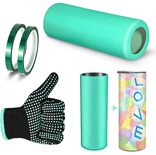 Malloy Tumblers Silikon BäNder ÄRmel Kit für 20Oz Becher mit Geraden Rohlingen mit HitzebestäNdigen Handschuhen, Becher Presse Maschine
