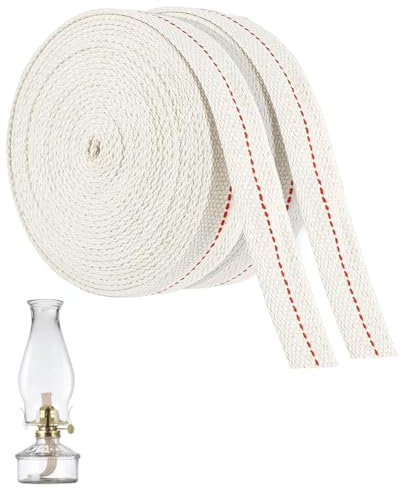 TPZORJX 4 m lang Docht für Öllampen aus Baumwolle- Premium Öllampendocht, Docht für Petroleumlampen, Lampendocht, Glasfaserdocht für Gartenfackel, Laterne, Petroleumlampe
