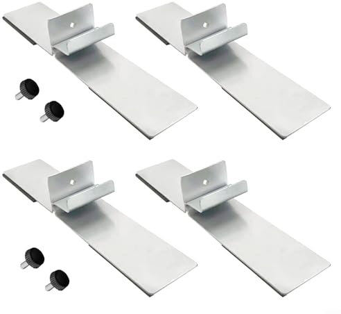 Elegant Infrared Heating Panel Stand, Cast Iron Material, Protects Floors (4pcs silver)