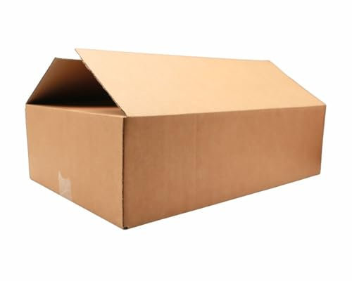 Faltkarton 520x390x290 mm Einwellig Braun | 420g/m² Kraftpapier Versandkarton für Versand | Quadratisch Versandkarton (10)
