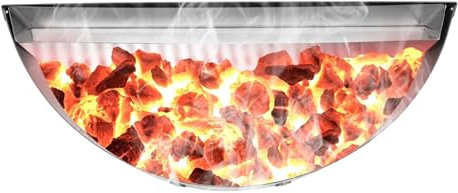 Kohlekorb aus Edelstahl - Kohleschale für Grill, Großem Kohlekorb mit Wasserreservoir, Holzkohlekörbe, Kohleschale Grill Zubehör, 21 * 8.5 * 4.5 in