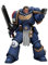 GWTCTOY JoyToy 40K Originallizenz 1:18 Actionfigur, Space Marine 2 Uitramarines Lieutenant Titus, 12.8CM große Bausätze für Sammel-Actionfiguren