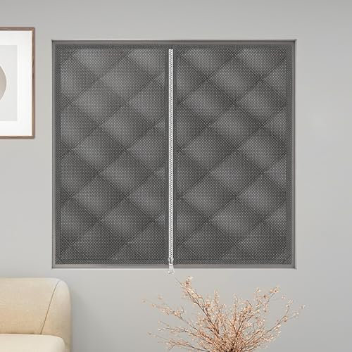 Tenda Termica Magnetica Della Porta Pellicola termica per finestre contro il freddo,Kit isolamento finestre,Agenti Atmosferici Inverno Antigelo (100x100cm)