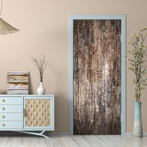 3D Türtapete Türaufkleber Selbstklebend 80x200 Türfolie Poster Fototapete Türbilder Türtattoos Wasserdichte Tür Stickers für Kinderzimmer Wohnzimmer Badezimmer Hölzerne Tür