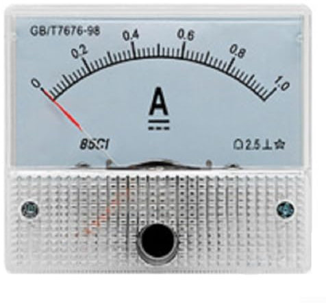 Affidabile misuratore del pannello del puntatore 85C1A, amperometro CC analogico, Shell resistente all'usura (DC 1A)