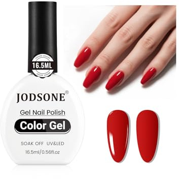 JODSONE 16,5 ml Gel Nagellack Rot Gel Politur Maniküre LED U V Soak Off Aushärtung für Home Salon Nail Art DIY Lady Red Lack