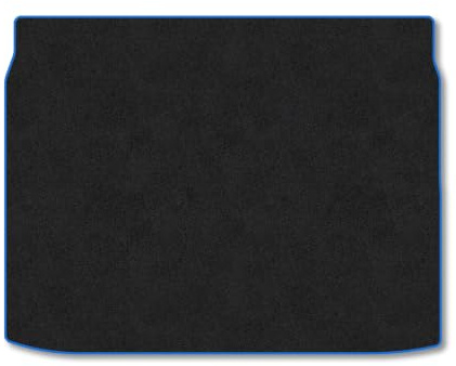 Renault Kadjar (2015-2022) Carpet Boot Mat | Blue Edge Trim Tailored Fit Boot Liner Full Coverage Protection Accessories Easy Clean Anti Slip Made in the UK