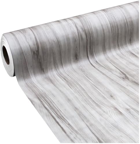 emmevi PVC-Bodenbelag Vinylrolle 30 Größen Holzparkett gemasert grau 140 x 150 cm Dis_B