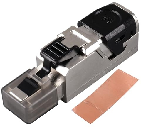 VERDANVERSE 6a Shielded Connectors Cata Connector Ethernet Plugs for Network Cable Pass Through Modular Plug