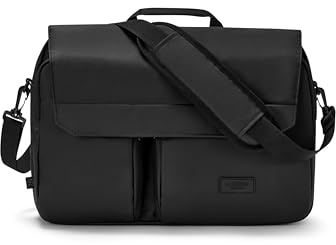 LARKSON Laptoptasche 16 Zoll - Emil - Messenger Bag für Arbeit, Business, Reisen - Umhängetasche mit Laptopfach & Trolley-Gurt - Schultertasche Herren - Wasserabweisend