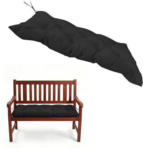 BOFITENG Cojín para banco, para exterior e interior, 100 x 50 x 10 cm, para banco de jardín, cojín acolchado para muebles de tienda de cerveza, funda lavable