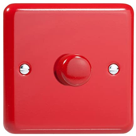 Varilight V-Pro Lily Pastel Pillar Box Red 4 Gang LED Trailing Edge Dimmer Switch 1 or 2 Way