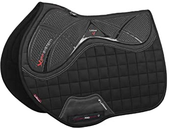 LeMieux X-Grip Silicone EuroJump Square Satteldecke, Schwarz, L