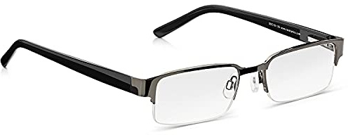 Read Optics Lesebrille für Herren 1,0, rechteckige Halbrahmenbrille, klassisches Design mit Federscharnieren für hohen Komfort und guten Sitz