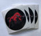 4X Nabendeckel Folie 55mm Red