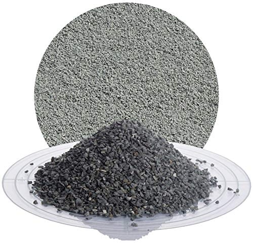 Schicker Mineral Diabas Ziersplitt grau 25 kg, Naturstein, Splitt für Steingärten, Beet, Gartenteich, Fassadenschutz, Weg- und Terrassengestaltung, robust, witterungsbeständig (Körnung 1-3 mm)