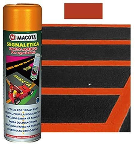 StickersLab - MACOTA SEGNALETICA vernice spray per segnaletica stradale - 500 ML - 6 TINTE (Rosso)