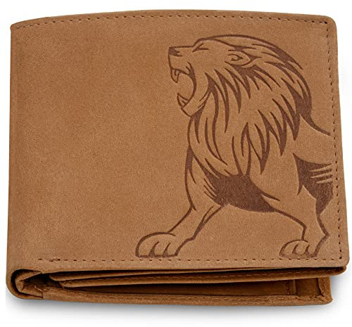 URBAN FOREST Leo Geldbörse aus Leder für Herren, Vintage Cognac, Vintage