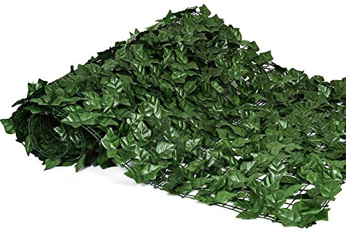Artificial Ivy Leaf Hedge Roll 3 * 1M,Decorative Privacy Fence Screening Green Wall Panels,Garden Balcony Landscaping Fence,UV Fade Protection Fake Grass,Outdoor Indoor Decoration