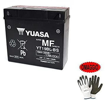 Compatible avec BMW R RT (K52) 1200 2014-2018 Batterie YUASA YT19BL-BS (FOURNIE SCELLÉE) Batteries 12V / 18AH pour Moto SPÉCIFIQUES 186X82X171MM