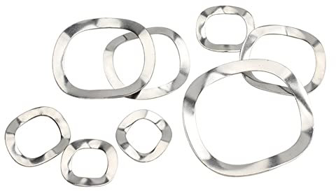 CONPHERON Rondella Elastica, Rondella Ondulata in Acciaio Inox, Rondella di Cresta a Tre Onde, M25x31x0.3mm, 20 pcs