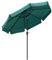 Outsunny Sombrilla Terraza Exterior Ø266 cm Sombrilla de Jardín Inclinable con Protección UV50+ Poste de Aluminio y Manivela Parasol para Patio Terraza Verde